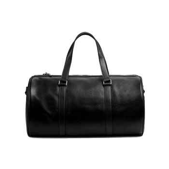 Ellipse Men Gym Pebbled Leather Duffle Bag Mens Black Genuine Vintage Product On