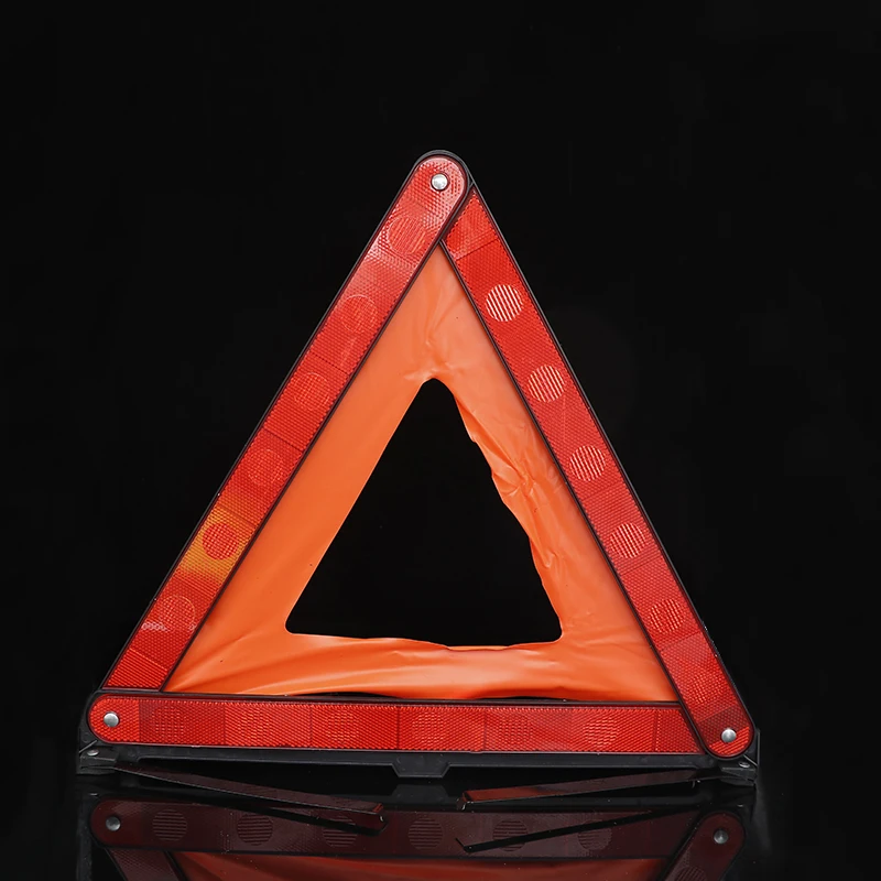 Light triangle sign car tripod reflective warning triangle, warning sign tripod car emergency warning triangle