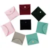 Green envelope ring pouch with button
