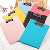Folder A5 paper clip macaron office supplies folder signing book writing pad folder