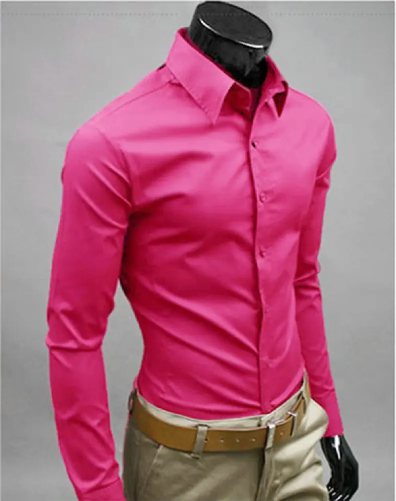 Mens Hot Pink Dress Shirt Flash Sales 