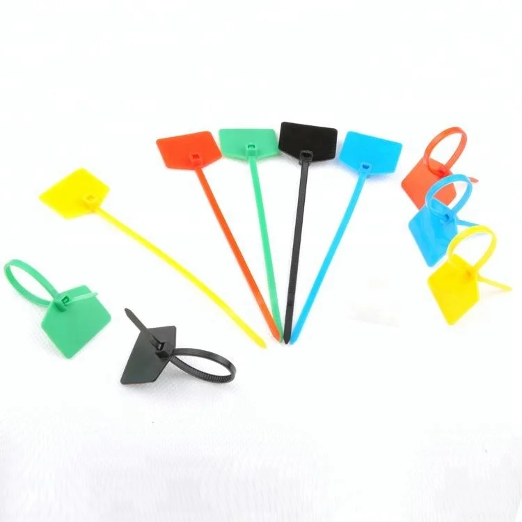 
Custom Colorful Large Size Wholesale Permanent Labeling Plastic Marker Identification Cable Tie Tags With Writable Tag 
