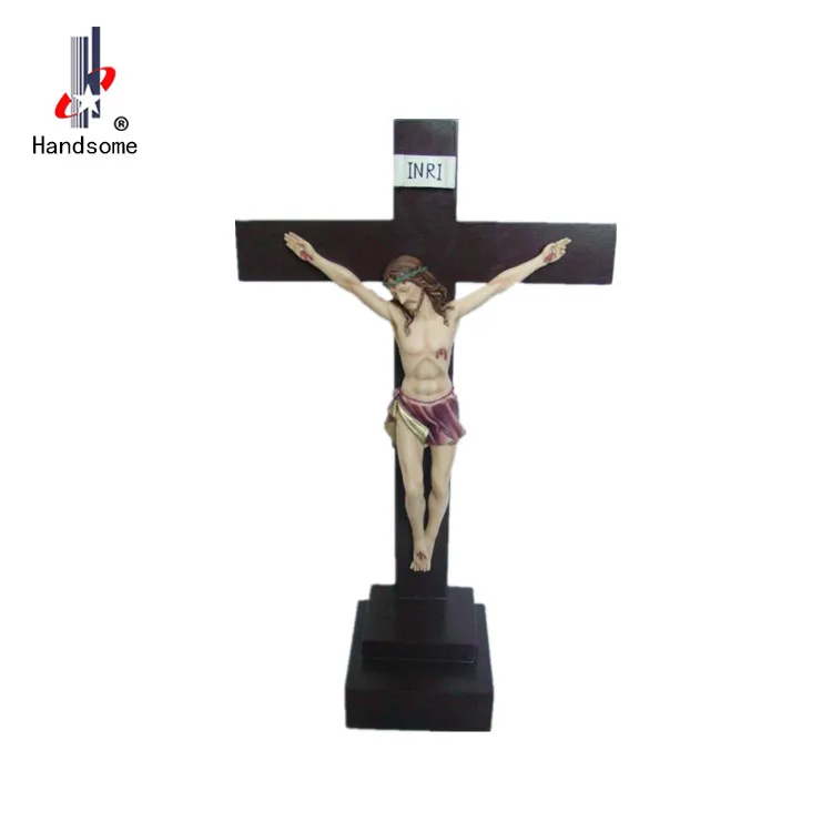 Polyresin Statue Religious Items Crucifix Jesus On The Cross Figurines