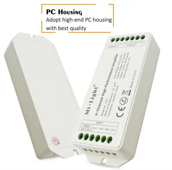 DC12V/24V 15A Milight 4-Channel Led Amplifier Controller for RGB RGBW LED Strip