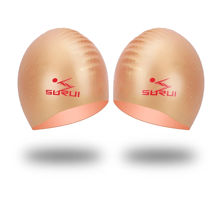 Customized Logo Available Best Soft Silicone Swim Hats for Adult