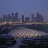 ETFE membrane structure Yujiapu traffic hub station cover roof sunshade canopy