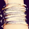Cheap price alphabet willing language S925 Silver Bangle for Women