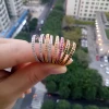 Color zirconium rings hot gold plated stylish finger rings