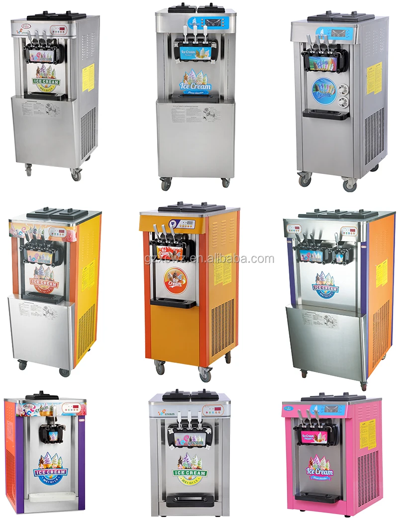 Prince Industrial Hot Sale Stainless Steel Table Top 3 Flavors Soft Ice Cream Machine - Buy 