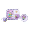 2019 BPA Free Cheap Plastic 5 pcs Melamine KidsTableware Set