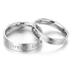 Forever Love Stainless Steel Mens Ladies Couple Promise Ring Wedding Bands Matching Set