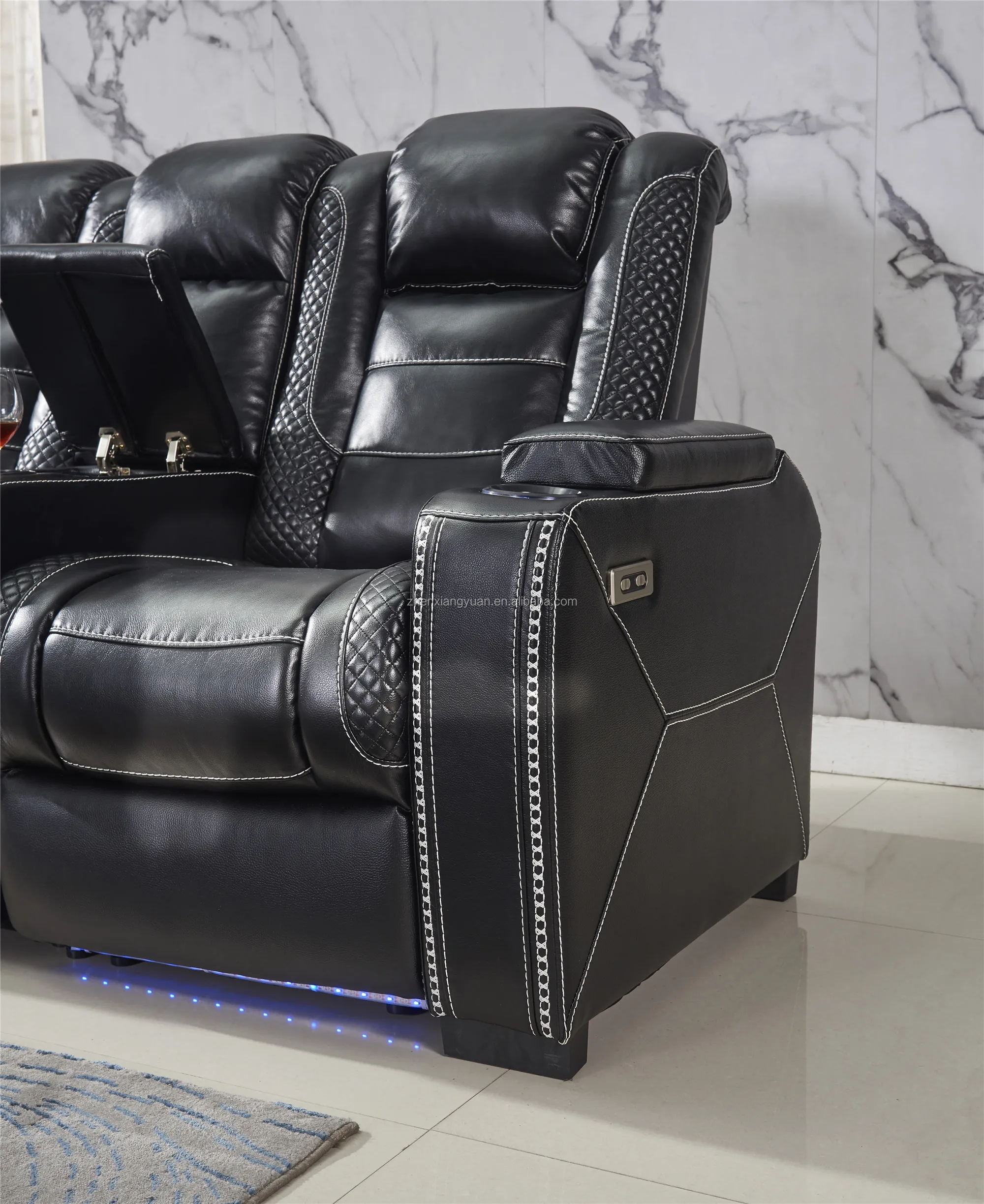 High quality Modern appreance cctv camera  Movie power recliner chair with LED