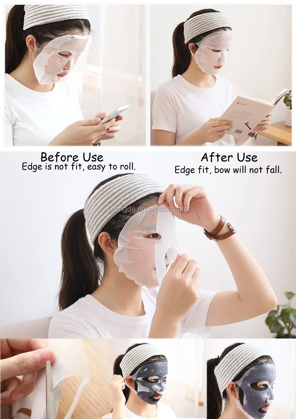 2016 New Women Lady Silicone Facial Mask Prevent Water Evaporation