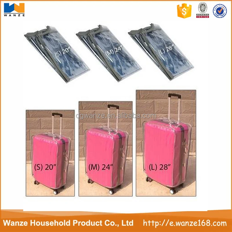 Clear Pvc Closed Waterproof Plastic Luggage Covers,Luggage Protector