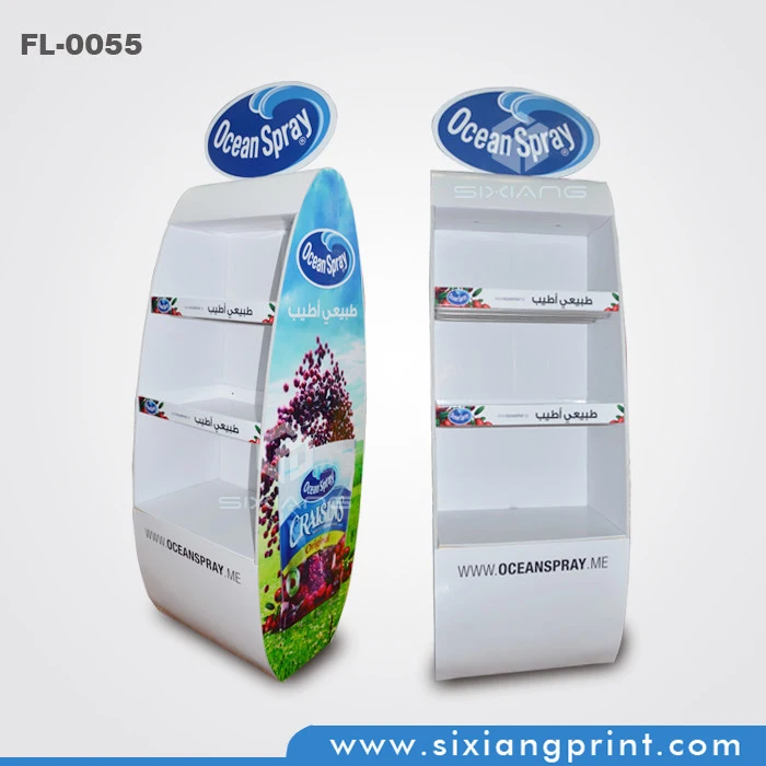 New Style Corrugated Cardboard Carton Display Floor Stand For Food ...