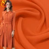 Wholesale Solid Color Dyeing non Elastic Anti-wrinkle Twill 100 Polyester Fabric for Women's Fashion