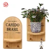 Vintage Wooden Shelf Bar Cafe Decorative Wooden Wall Mural Decoration