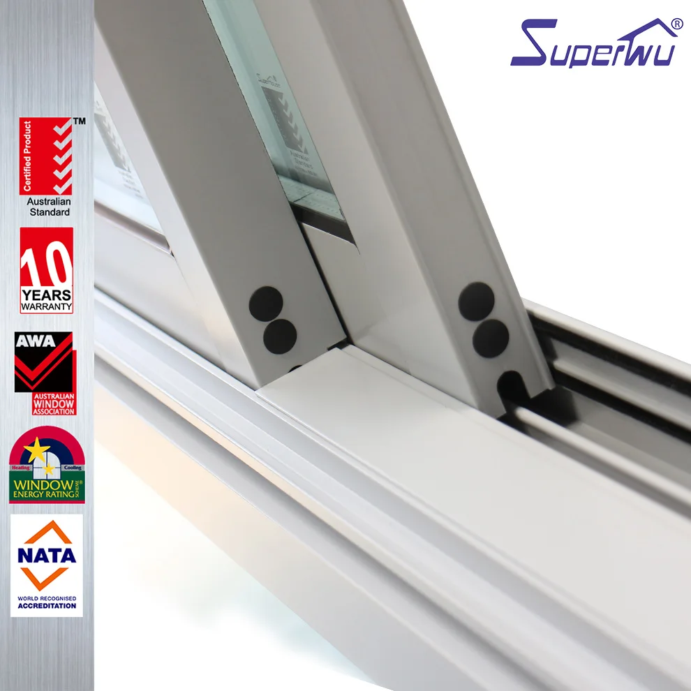 Aluminum sliding window best sale frosted obscure double glazed glass with fixed window