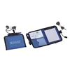 Logo printed cheap custom bag notebook with name card holder and pen and lanyard for promotional gift