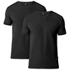 custom breathable blank soft shirts fitted 100% bamboo cotton fiber fabric under t shirt v neck men t shirts