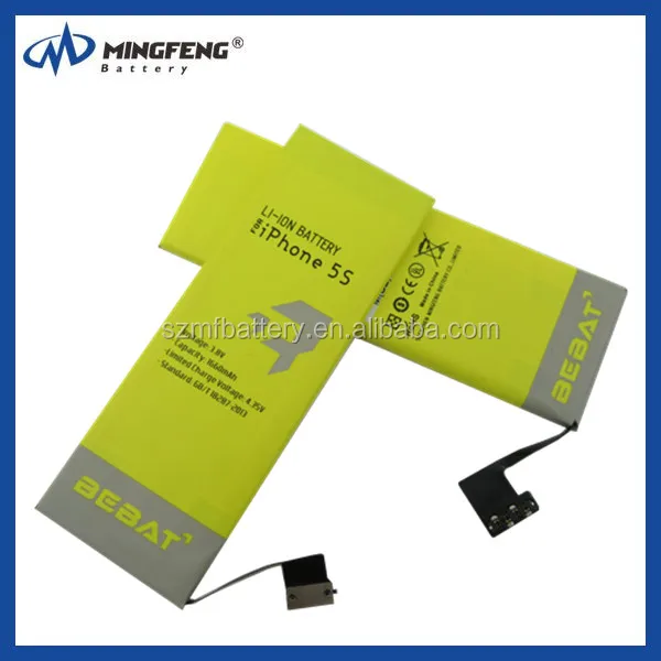 100% new 0 charge cycle 1560mAh 1660mAh gb t18287 2000 mobile phone rechargeable battery for iPhone 5S