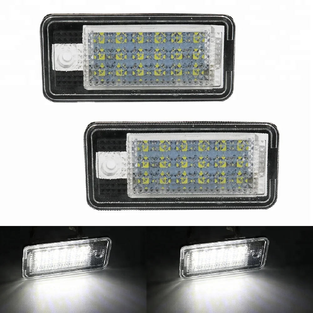 For VW Tiguan Touareg LED License Number Plate Lights SMD Lamps Set Pair E-Mark