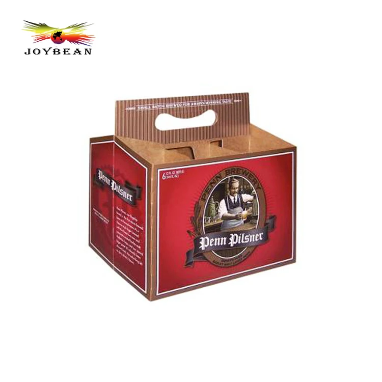 Custom Printed Cardboard 4 / 6 Pack Bottle Beer Carriers - Buy 6 Pack
