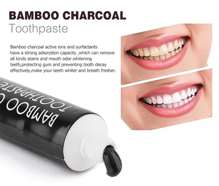 Natural Black Charcoal Fluoride Free Toothpaste Private Label For
