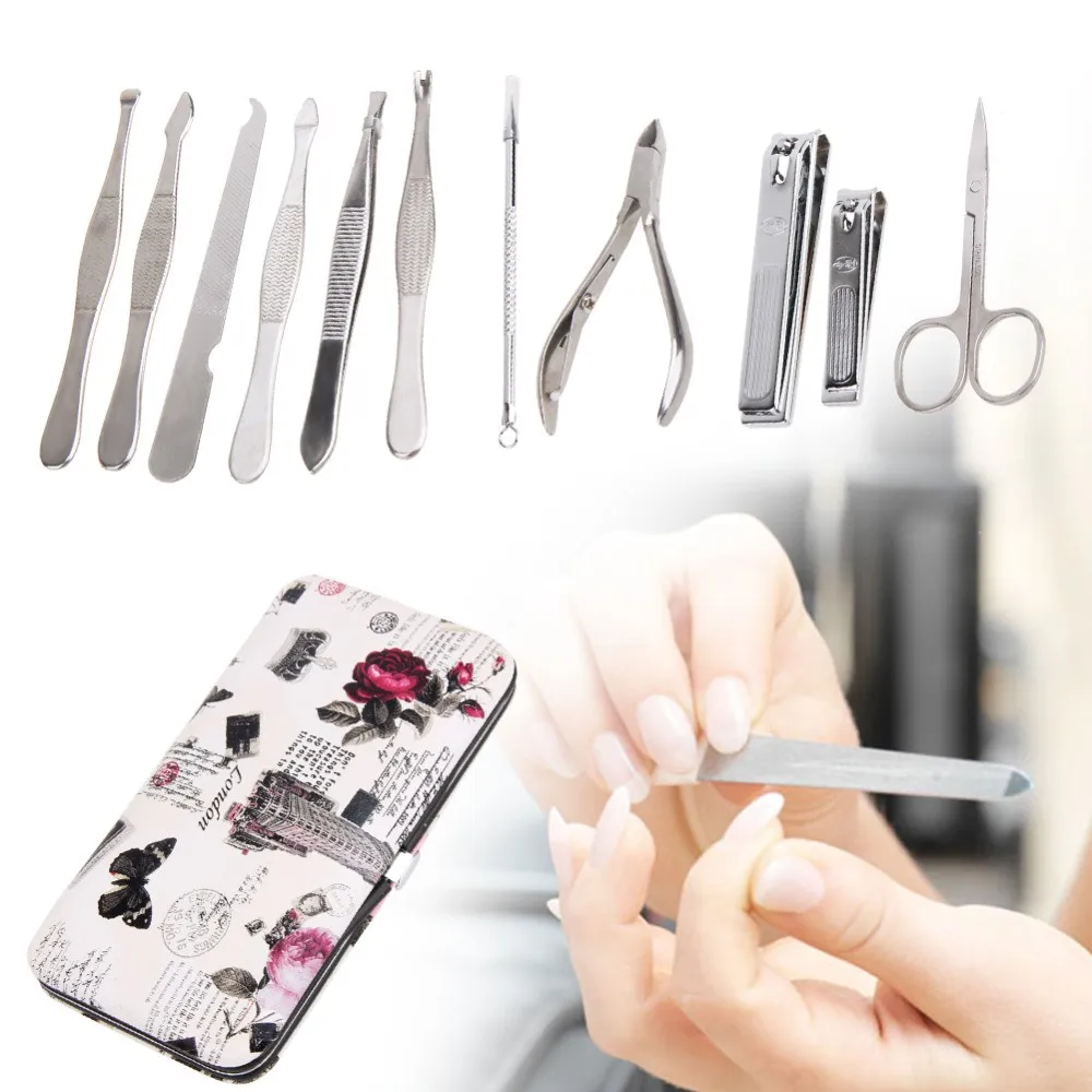 12pcs Complete Nail Art Manicure Set Pedicure Nail Clippers Scissors
