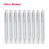 Silver Metal Pens click ballpoint pen Silver Medium Point 1.0mm