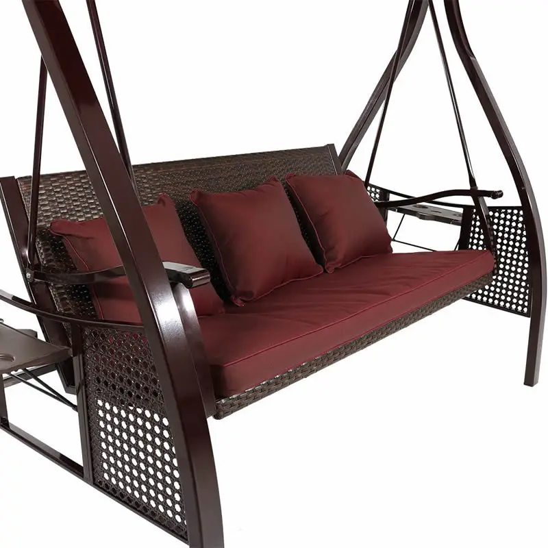 Wholesales Wicker 3-person Swing Chair Rattan Swing Chair With Canopy ...