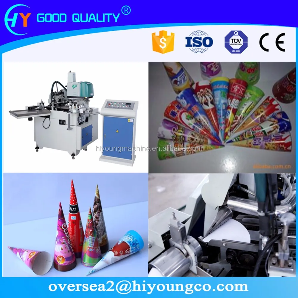 Ice Cream Cone Paper Maker/ Paper Cone Making Machine / Paper Cone