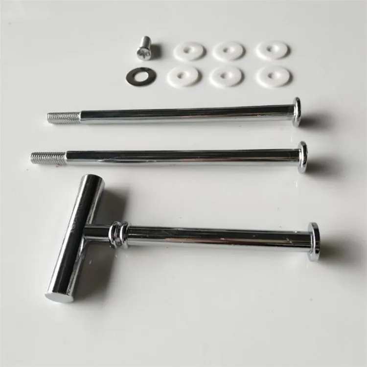 T shaped metal hardware for tiered plates 3 tiered cake stand hardware