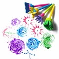 4pcs Lot 2016 Baby Children Kids Cute Pattern Sponge Brush seal Graffiti Diy Painting Tool drawing