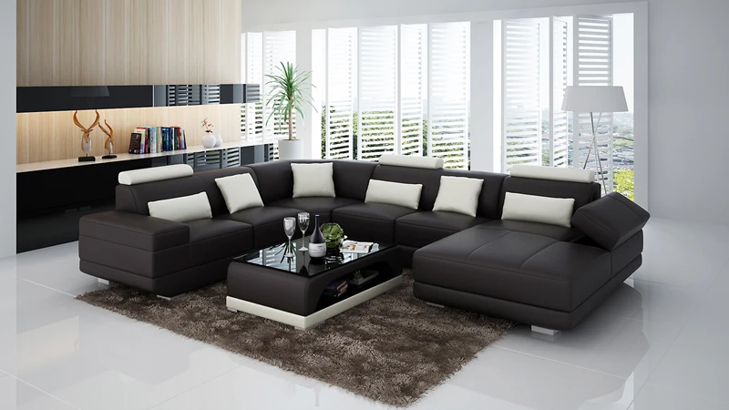 Dark Brown Sectional Sofa Set Designs Modern Leather Sofas South Africa ...