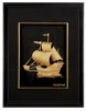 Hot Sale Photo Picture Frame Wall Decoration Ship Model 3D 24K Gold Foil Picture Frame For Decor