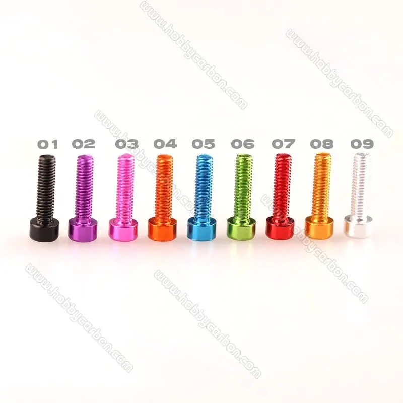 Colorful Anodized Aluminum Bolt,M3 Aluminum Screws,Professional Colored