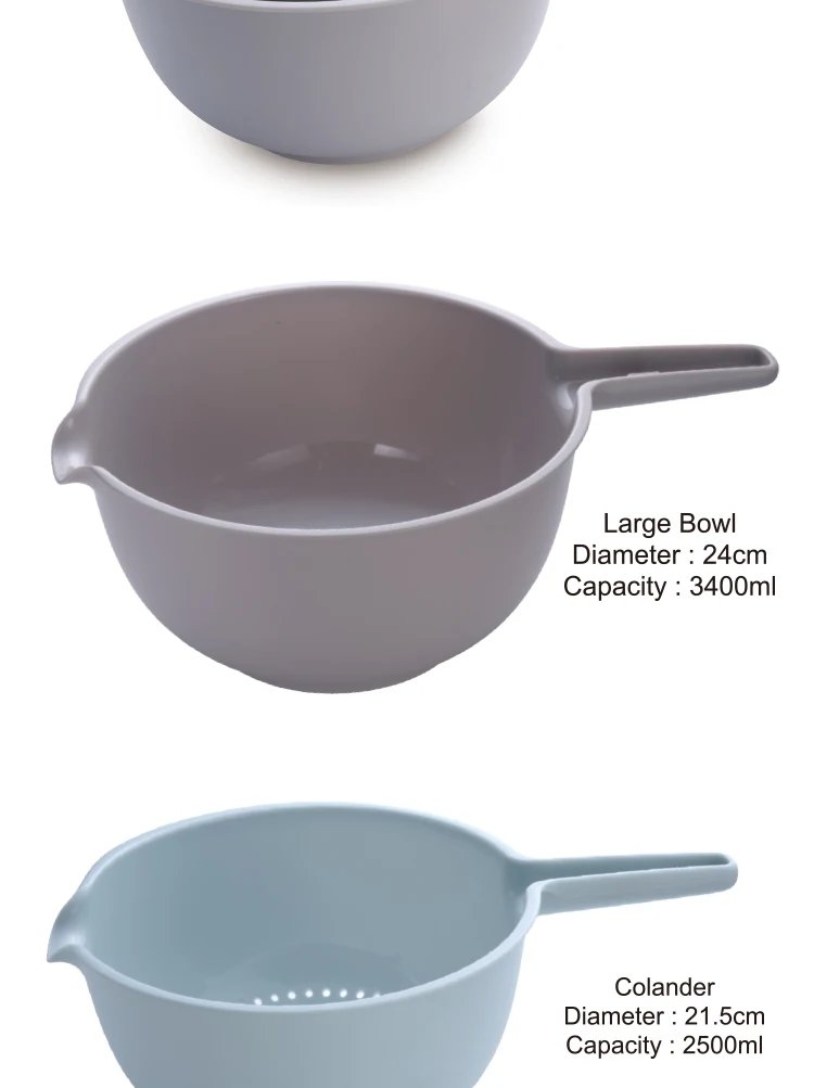 Colorful Kitchen 4 Pcs Salad Plastic Function Of Plastic Mixing Bowl