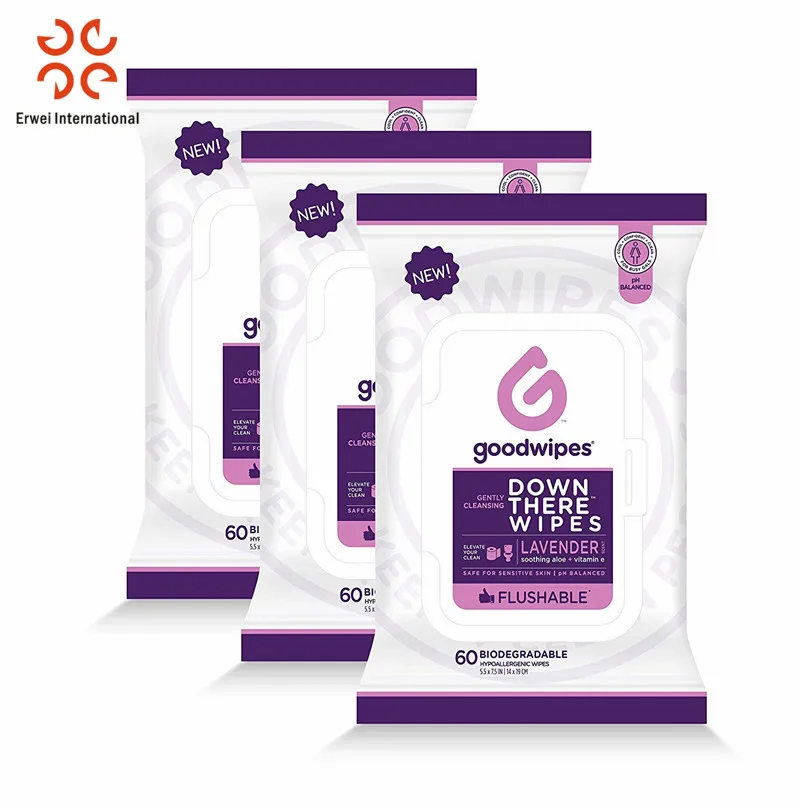 Private Label Individual Wrapped Feminine Hygiene Wipes 100