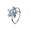 316l Surgical Steel Opal CZ Nose Piercing Daith Ear Hoop Body Piercing