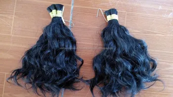 Wet And Wavy Bulk Hair Unwefted Bulk Virgin Hair For Braiding