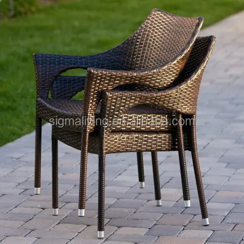 2015 Outdoor All-weather Garden Wicker Dining Chair - Buy Wicker Chairs