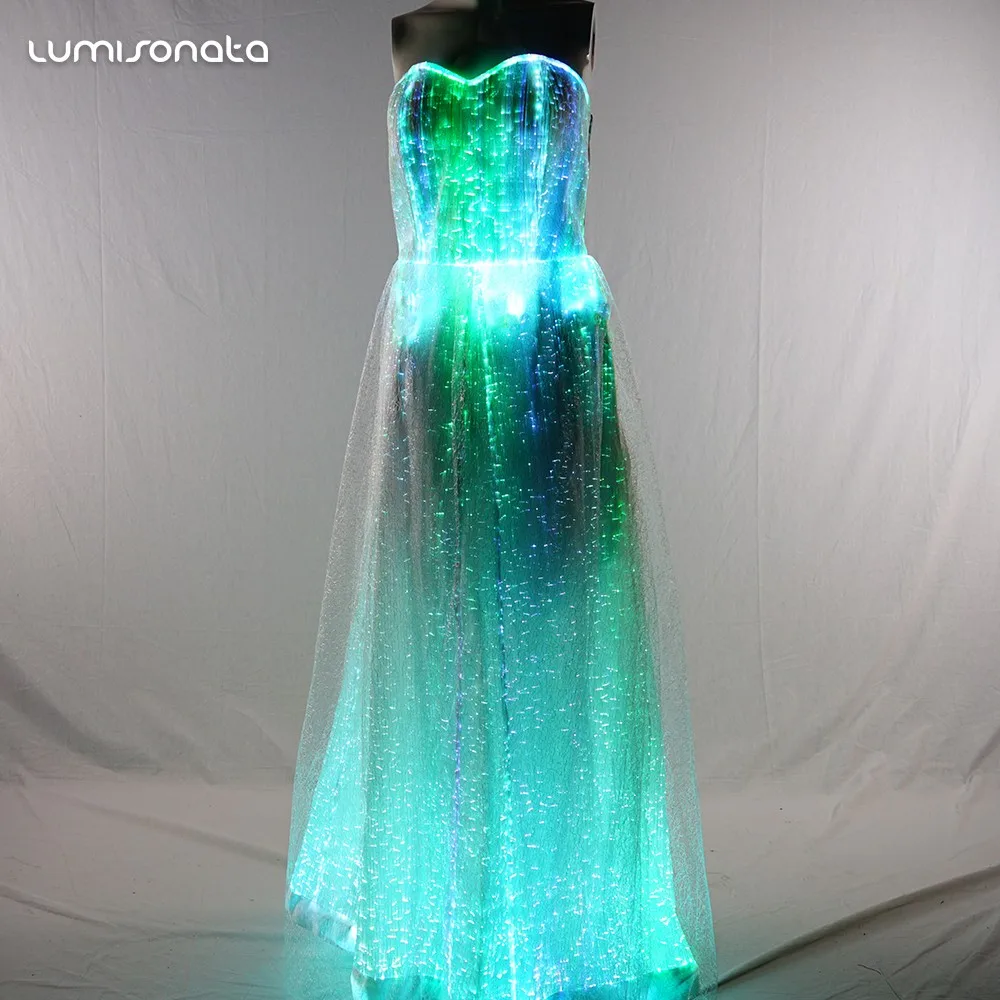 Evening Party Sexy Lighting Formal Light Up Prom Glowing Luminous Glow ...