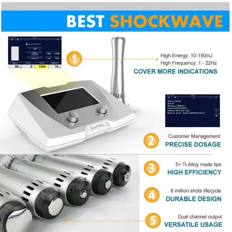 Extracorporeal Shock Wave Therapy Equipment Ewst Shockwave Device For