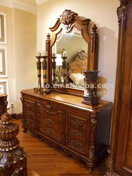 Antique Dresser Dressing Table And Mirror Wooden Hand Carved B50558 With White Antique Dresser Dressing Table And Mirror Wooden Hand Carved B50558 With White