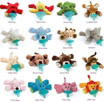 baby pacifier with stuffed animal
