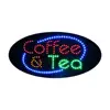 Hidly 10x19 Inches Animated Coffee & Tea LED Sign for Coffee Shop, Tea House, Restaurant