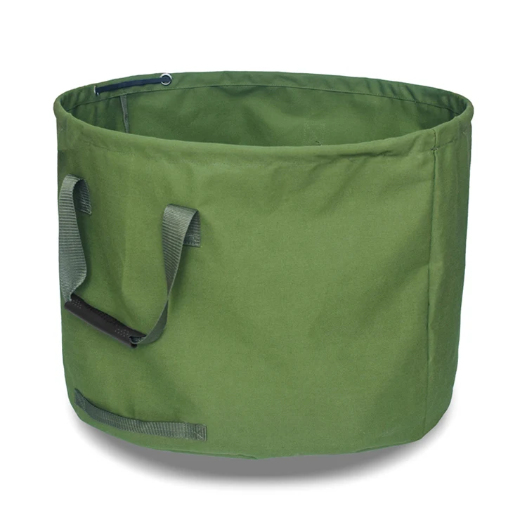 Durable Portable Canvas Tarp Gardening Leaf Collection Yard Waste Bag