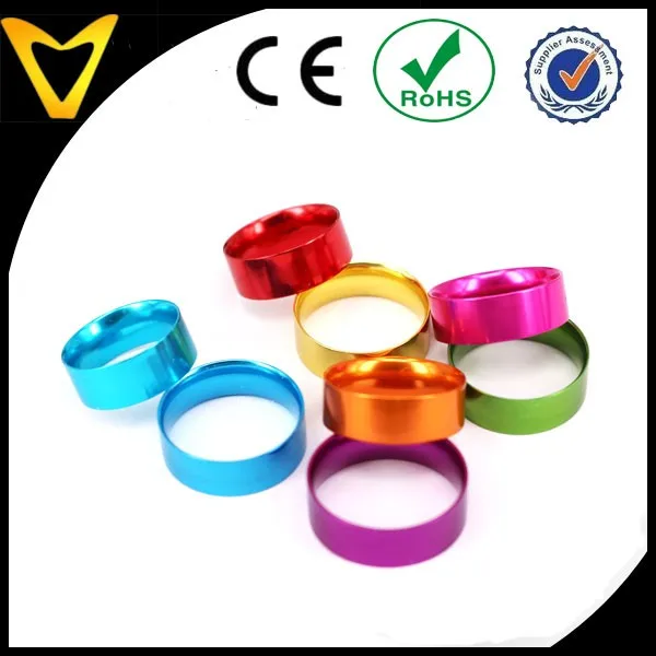 Aluminium Main Material Wedding Ring Design Custom Made Color Classic Anodized Aluminium Finger