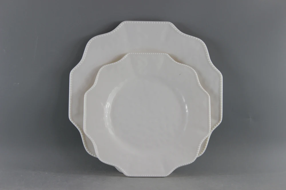 Irregular Shaped Dish And Plate Set,A5 White Plate